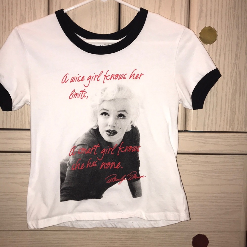 Marilyn Monroe quote crop top